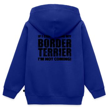 Border Terrier - Sweat Premium à capuche zippé enfant bio - bleu roi - Dos - AI Model Kid Male (0cm)