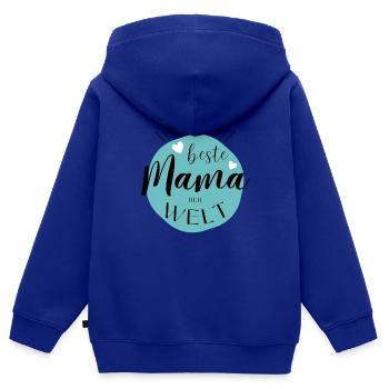 BESTE MAMA - Baby Geschenkidee Muttertag - Kinder Premium Organic Zip Hoodie - Royalblau - Hinten - AI Model Kid Male (0cm)
