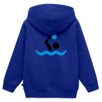 Wasserball - Kinder Premium Organic Zip Hoodie - Royalblau - Hinten - AI Model Kid Male (0cm)