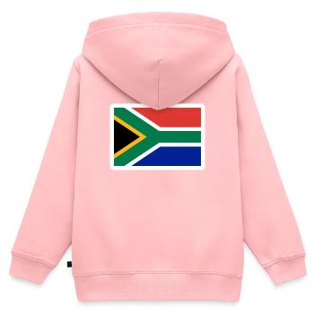 Afrique du Sud - Sweat Premium à capuche zippé enfant bio - rose - Dos - AI Model Kid Female (0cm)