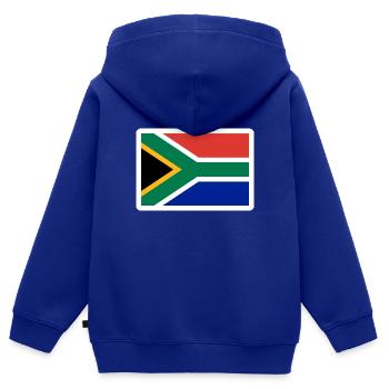 Südafrika - Kinder Premium Organic Zip Hoodie - Royalblau - Hinten - AI Model Kid Male (0cm)