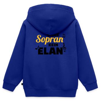 Chor - Kinder Premium Organic Zip Hoodie - Royalblau - Hinten - AI Model Kid Male (0cm)