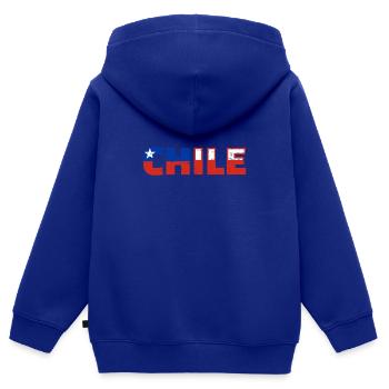 Chile - Kinder Premium Organic Zip Hoodie - Royalblau - Hinten - AI Model Kid Male (0cm)