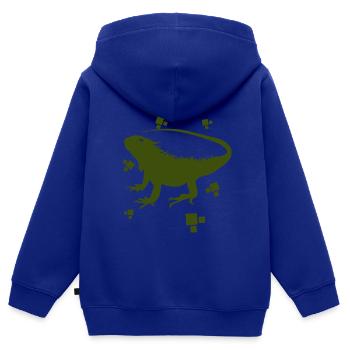 Bartagame - Amphibie Tier - Kinder Premium Organic Zip Hoodie - Royalblau - Hinten - AI Model Kid Male (0cm)