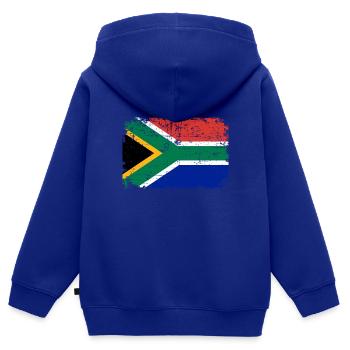 Afrique du Sud - Sweat Premium à capuche zippé enfant bio - bleu roi - Dos - AI Model Kid Male (0cm)