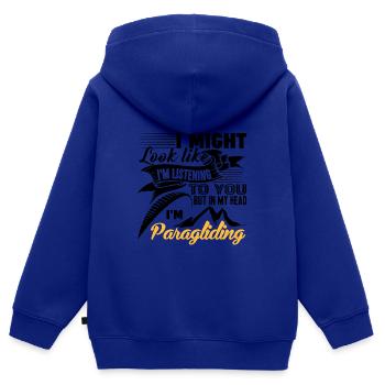 Paragliding - Kinder Premium Organic Zip Hoodie - Royalblau - Hinten - AI Model Kid Male (0cm)