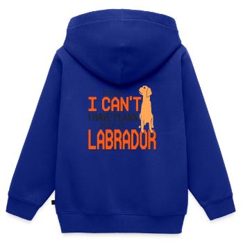 Labrador - Sweat Premium à capuche zippé enfant bio - bleu roi - Dos - AI Model Kid Male (0cm)