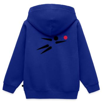 Beachvolleyball - Kinder Premium Organic Zip Hoodie - Royalblau - Hinten - AI Model Kid Male (0cm)