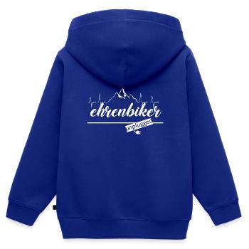 Ehrenbiker unplugged Fahrrad T-Shirt Tasse Cap - Kinder Premium Organic Zip Hoodie - Royalblau - Hinten - AI Model Kid Male (0cm)