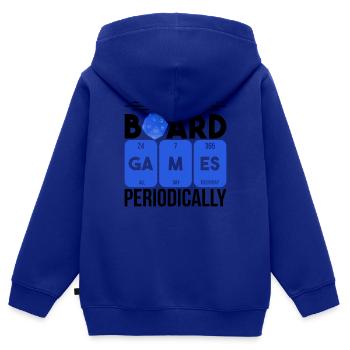 Nerd Ich spiele Brettspiele Periodisch Geschenk - Kinder Premium Organic Zip Hoodie - Royalblau - Hinten - AI Model Kid Male (0cm)