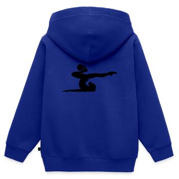 Gymnastik - Kinder Premium Organic Zip Hoodie - Royalblau - Hinten - AI Model Kid Male (0cm)
