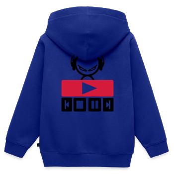 DJ - Sweat Premium à capuche zippé enfant bio - bleu roi - Dos - AI Model Kid Male (0cm)