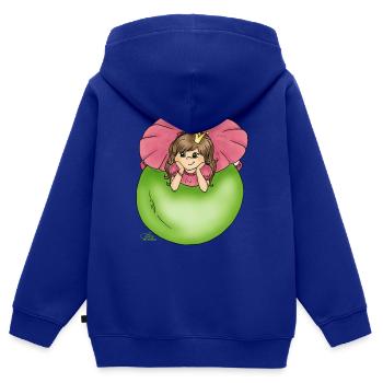Prinzessin auf der Erbse - Kinder Premium Organic Zip Hoodie - Royalblau - Hinten - AI Model Kid Male (0cm)
