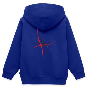 Griffes - Sweat Premium à capuche zippé enfant bio - bleu roi - Dos - AI Model Kid Male (0cm)