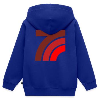grafic curves - Kinder Premium Organic Zip Hoodie - Royalblau - Hinten - AI Model Kid Male (0cm)