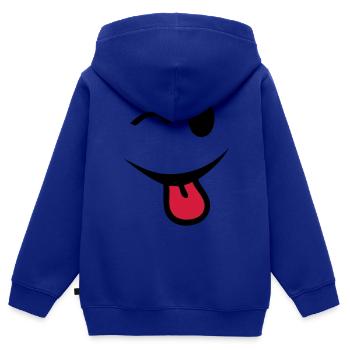 Smiley Augen funkelten Augen language1 - Kinder Premium Organic Zip Hoodie - Royalblau - Hinten - AI Model Kid Male (0cm)