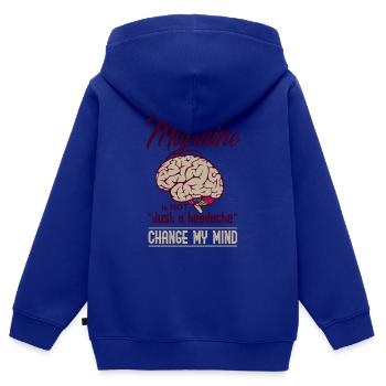 Kopfschmerzen Migräne Krankheit Geschenk Gehirn - Kinder Premium Organic Zip Hoodie - Royalblau - Hinten - AI Model Kid Male (0cm)