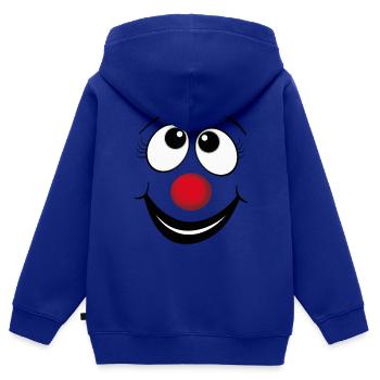 Gesicht Clown - Kinder Premium Organic Zip Hoodie - Royalblau - Hinten - AI Model Kid Male (0cm)