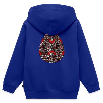 Abstrakte Kunst - Kinder Premium Organic Zip Hoodie - Royalblau - Hinten - AI Model Kid Male (0cm)
