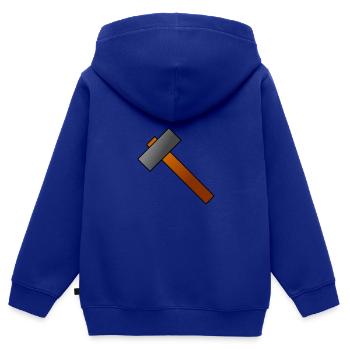 Handwerker Hammer - Kinder Premium Organic Zip Hoodie - Royalblau - Hinten - AI Model Kid Male (0cm)