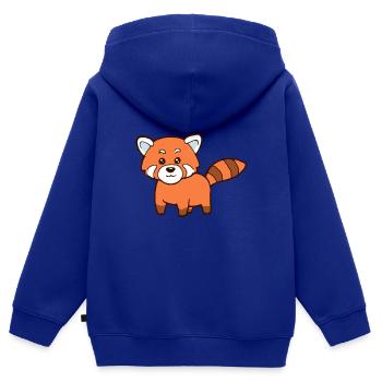 Roter Panda - Kinder Premium Organic Zip Hoodie - Royalblau - Hinten - AI Model Kid Male (0cm)