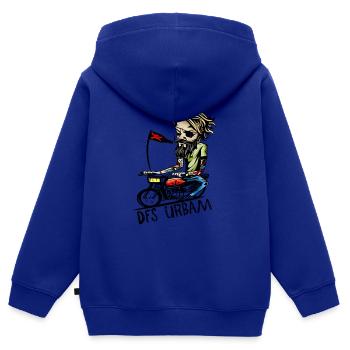 Dfs Urban - Urban - Kinder Premium Organic Zip Hoodie - Royalblau - Hinten - AI Model Kid Male (0cm)