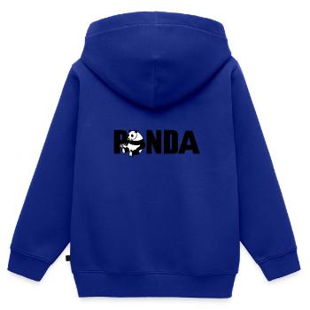 Panda - Kinder Premium Organic Zip Hoodie - Royalblau - Hinten - AI Model Kid Male (0cm)