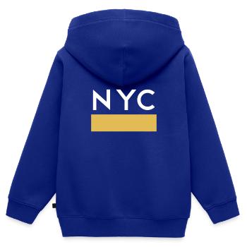 Goldenes NYC Souvenir T-Shirt - Kinder Premium Organic Zip Hoodie - Royalblau - Hinten - AI Model Kid Male (0cm)