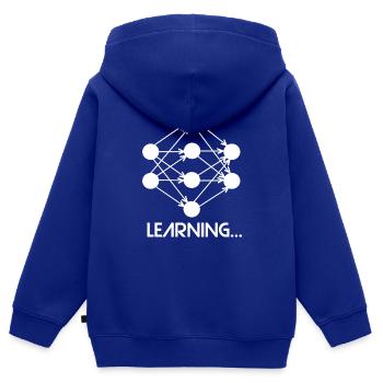 Machine Learning Neuronales Netz - Kinder Premium Organic Zip Hoodie - Royalblau - Hinten - AI Model Kid Male (0cm)