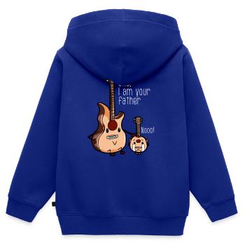 Uke I am your father Ukulele Gitarre lustig - Kinder Premium Organic Zip Hoodie - Royalblau - Hinten - AI Model Kid Male (0cm)