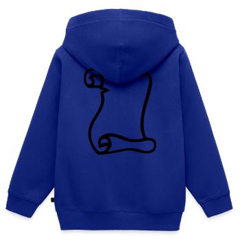 Papier - Kinder Premium Organic Zip Hoodie - Royalblau - Hinten - AI Model Kid Male (0cm)