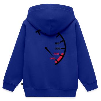 tacho - Kinder Premium Organic Zip Hoodie - Royalblau - Hinten - AI Model Kid Male (0cm)