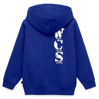 West Coast Swing Dance Geschenk T-Shirt - Kinder Premium Organic Zip Hoodie - Royalblau - Hinten - AI Model Kid Male (0cm)