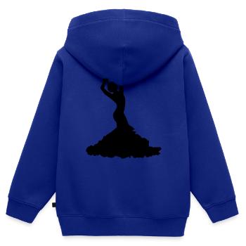 Flamenco - Kinder Premium Organic Zip Hoodie - Royalblau - Hinten - AI Model Kid Male (0cm)