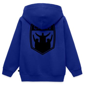 crew - Sweat Premium à capuche zippé enfant bio - bleu roi - Dos - AI Model Kid Male (0cm)