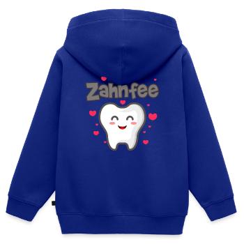 Zahnfee - Kinder Premium Organic Zip Hoodie - Royalblau - Hinten - AI Model Kid Male (0cm)