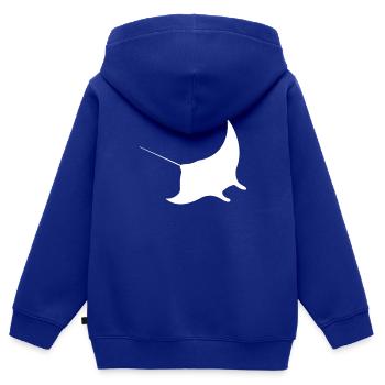 Plongée sous-marine - sous l'eau - Sweat Premium à capuche zippé enfant bio - bleu roi - Dos - AI Model Kid Male (0cm)