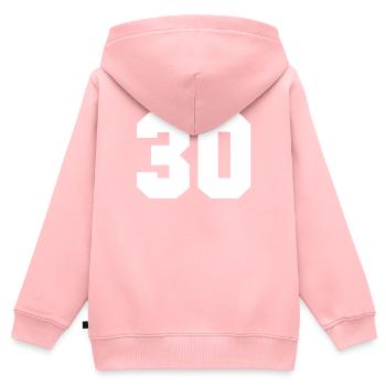 Nummer 30 - Kinder Premium Organic Zip Hoodie - Rosa - Hinten - AI Model Kid Female (0cm)