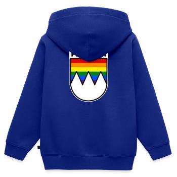 Franken Fränkisch Frankenland Pride Homosexuell - Kinder Premium Organic Zip Hoodie - Royalblau - Hinten - AI Model Kid Male (0cm)