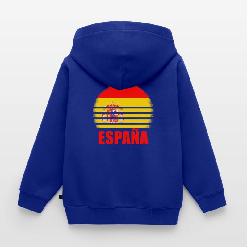 Spain Spanish Flag USA Mallorca Madrid Ameri Kids Premium Organic Zip-up Hoodie