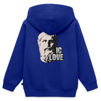 Philosophy Platon shirt for Philosophy Student - Kids Premium Organic Zip-up Hoodie - royal blue - Back - AI Model Kid Male (0cm)