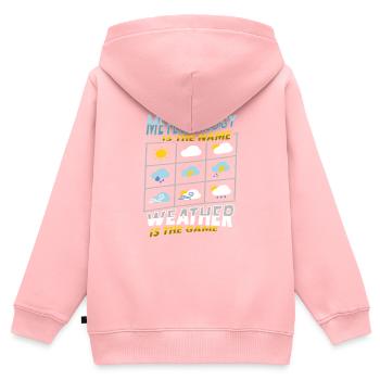 Meteorologe Wettervorhersage - Kinder Premium Organic Zip Hoodie - Rosa - Hinten - AI Model Kid Female (0cm)