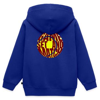 Game Set and Match - witziger Tennis Spruch - Kinder Premium Organic Zip Hoodie - Royalblau - Hinten - AI Model Kid Male (0cm)