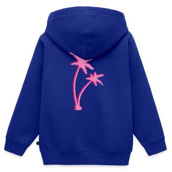 Palmen - Kinder Premium Organic Zip Hoodie - Royalblau - Hinten - AI Model Kid Male (0cm)