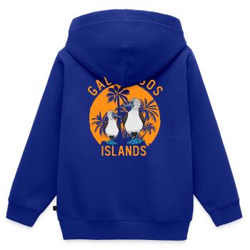 Boobies Seabirds Blue Foot Booby Bird - Sweat Premium à capuche zippé enfant bio - bleu roi - Dos - AI Model Kid Male (0cm)
