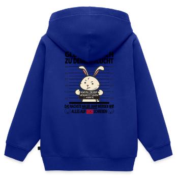 Glückwunsch zur Flucht Verräter - Jobwechsel - Kinder Premium Organic Zip Hoodie - Royalblau - Hinten - AI Model Kid Male (0cm)