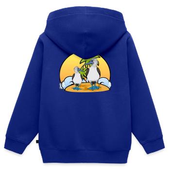 Seevögel Boobies - Kinder Premium Organic Zip Hoodie - Royalblau - Hinten - AI Model Kid Male (0cm)