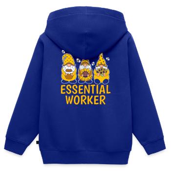 Essential Worker - Kinder Premium Organic Zip Hoodie - Royalblau - Hinten - AI Model Kid Male (0cm)