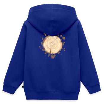 Planète Terre et Jour de la Terre - Sweat Premium à capuche zippé enfant bio - bleu roi - Dos - AI Model Kid Male (0cm)