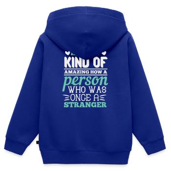 Ist es nicht irgendwie erstaunlich, wie eine Person, die - Kinder Premium Organic Zip Hoodie - Royalblau - Hinten - AI Model Kid Male (0cm)